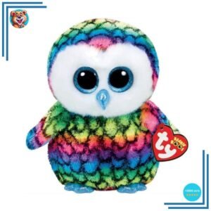 Peluche hibou TY colorée bleue