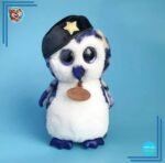 Peluche hibou militaire bleu