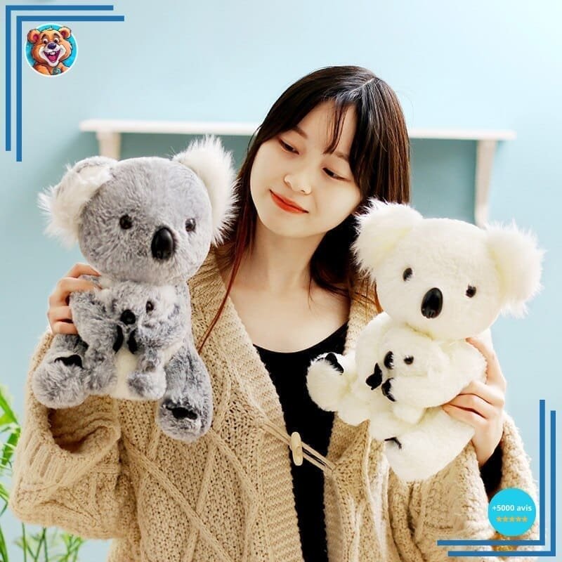 Peluche koala avec bébé