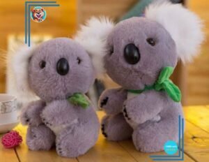 Peluche koala gris et blanc adorable