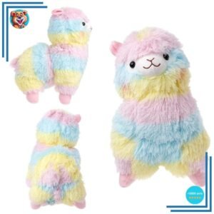 Peluche lama arc-en-ciel