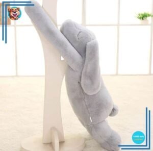 Peluche lapin gris géant