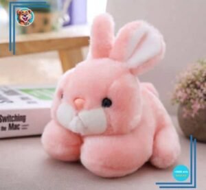 Peluche lapin rose tout doux