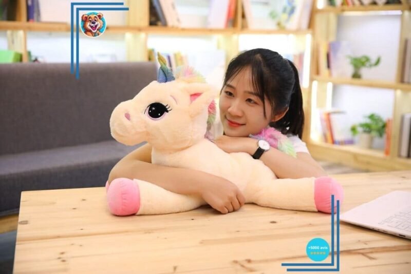 Peluche licorne arc-en-ciel toute douce – Image 6
