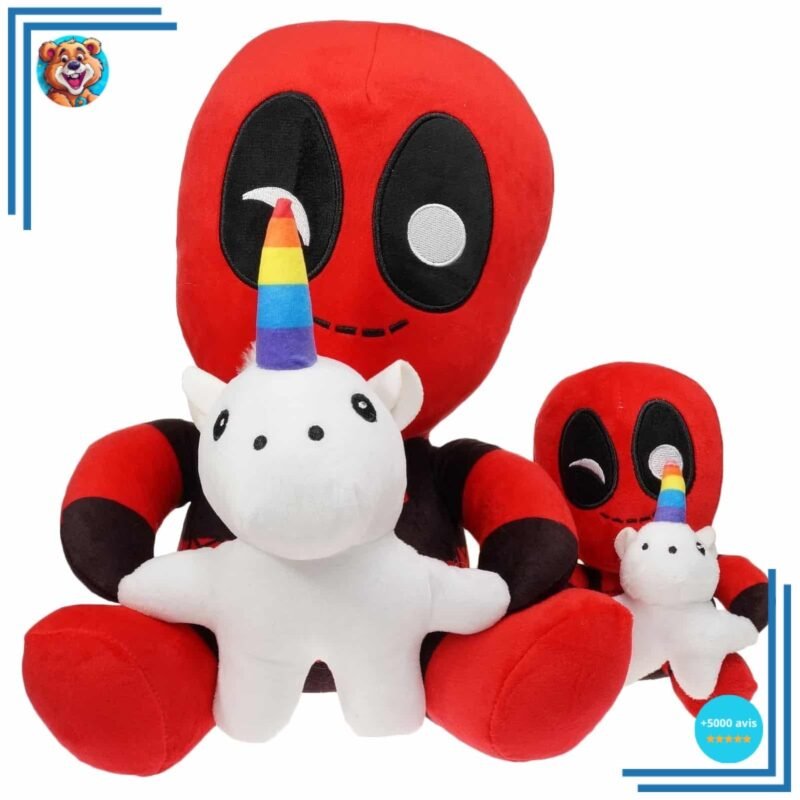 Peluche licorne et dead pool
