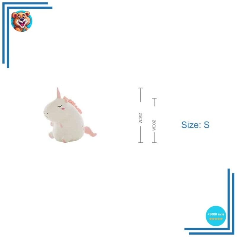 Peluche licorne super douce blanche – Image 11