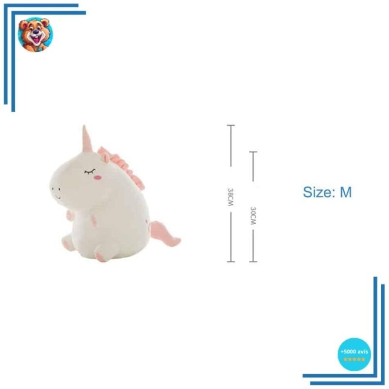 Peluche licorne super douce blanche – Image 12