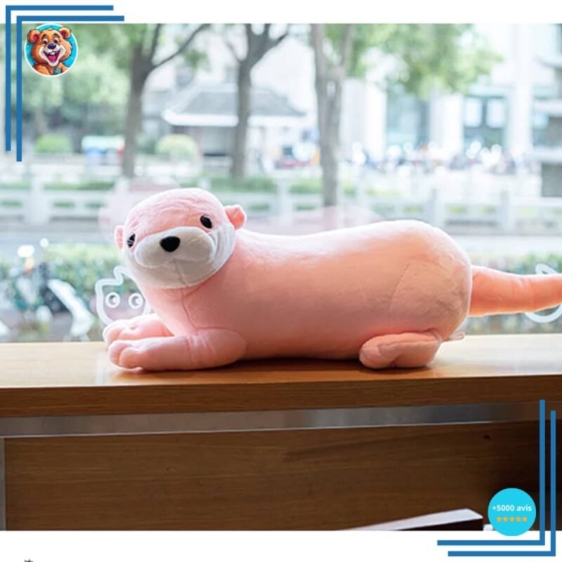 Peluche loutre rose