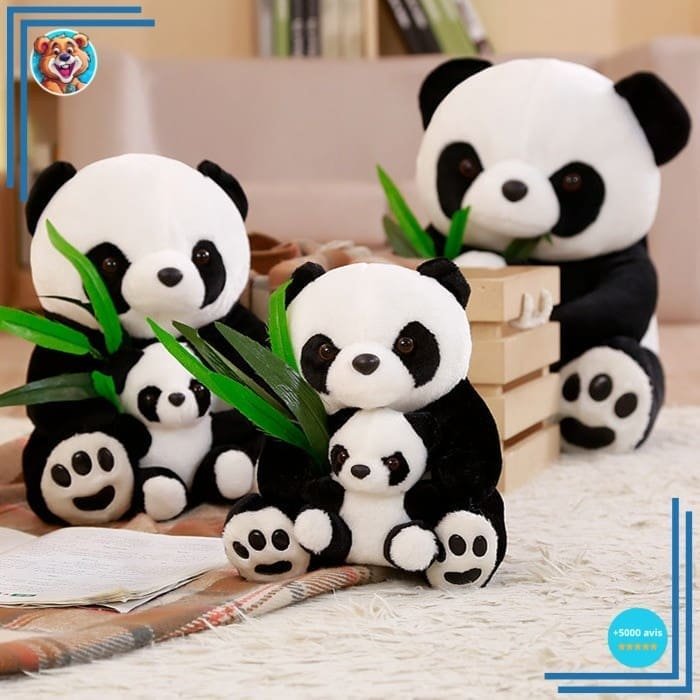 Peluche maman et bébé panda – Image 2
