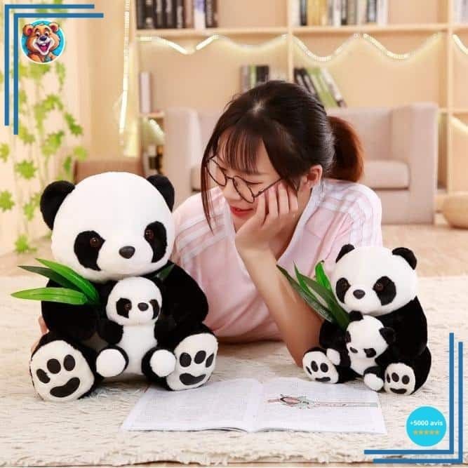 Peluche maman et bébé panda – Image 9