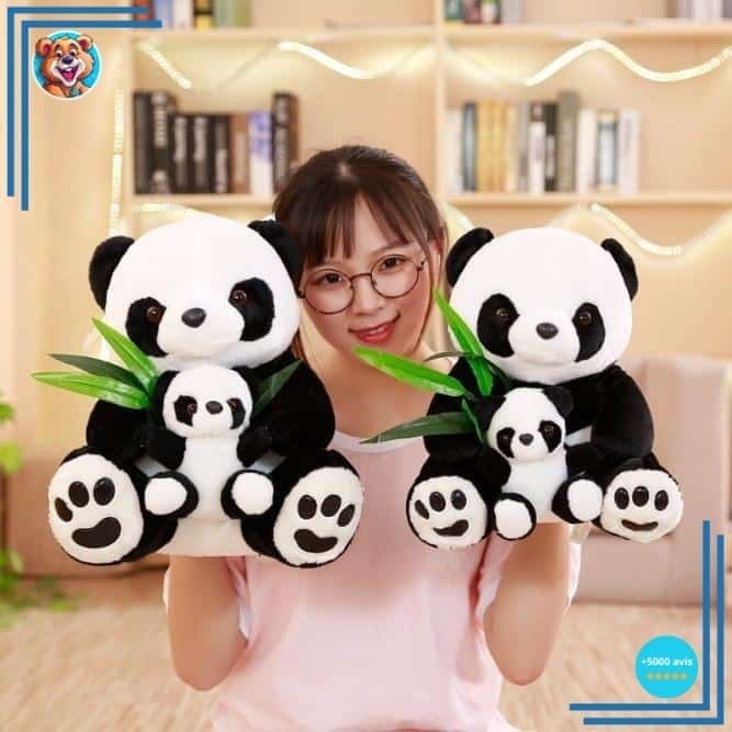 Peluche maman et bébé panda – Image 11