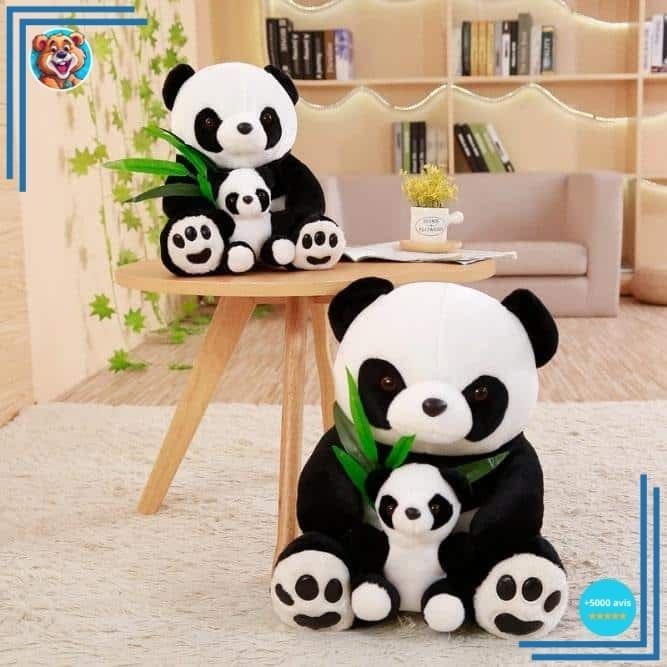 Peluche maman et bébé panda – Image 12