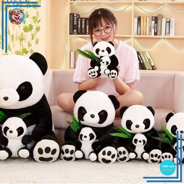 Peluche maman et bébé panda – Image 6