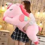 Peluche merveilleuse licorne rose
