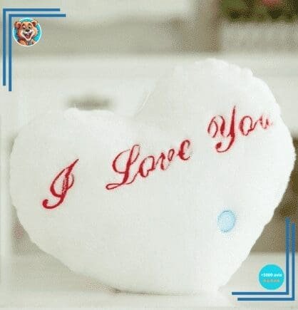 Peluche oreiller blanc I Love You