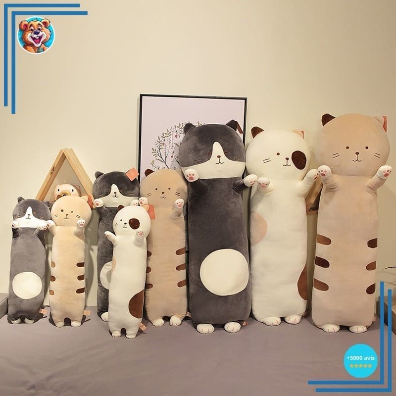 Peluche oreiller chat doux et mignon – Image 2