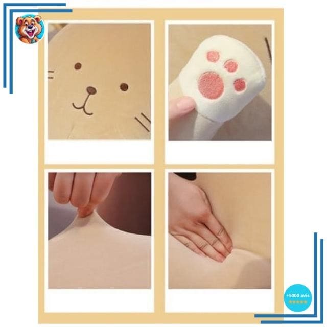 Peluche oreiller chat doux et mignon – Image 4