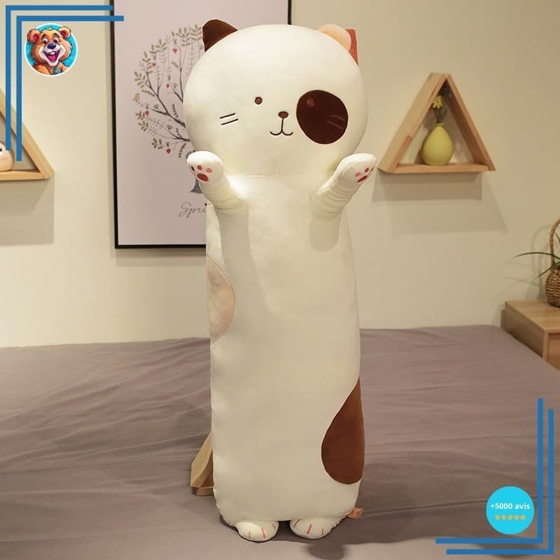 Peluche oreiller chat doux et mignon