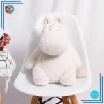 Peluche oreiller hippopotame blanc