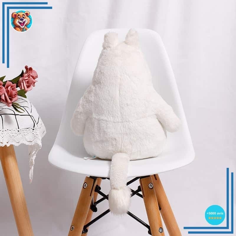 Peluche oreiller hippopotame blanc – Image 4