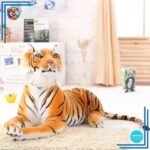 Peluche oreiller tigre marron