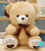 Peluche ours beige à croquer