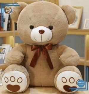 Peluche ours brun à croquer