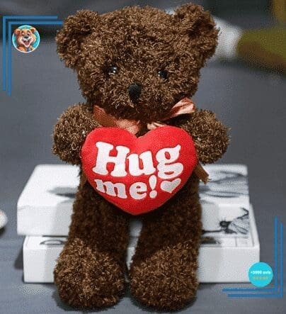 Peluche ours brun gros câlins