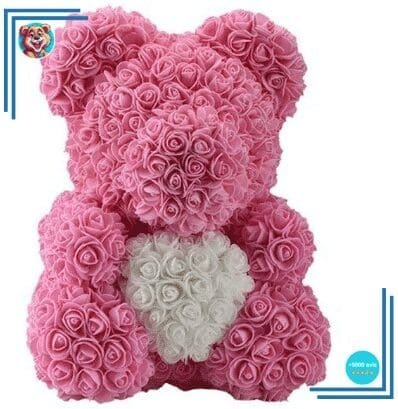 Peluche ours roses roses