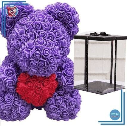 Peluche ours roses violettes coffret collector