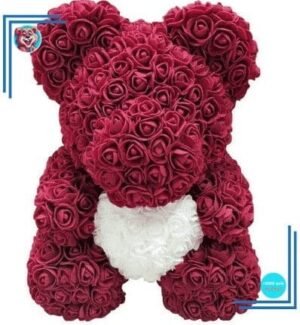Peluche ours roses violines