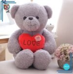 Peluche ourson gris Love
