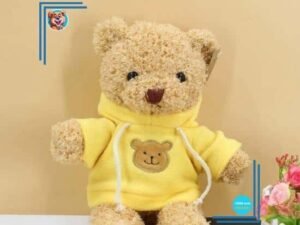 Peluche ourson pull jaune
