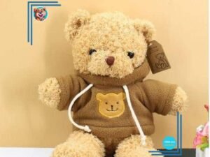 Peluche ourson pull marron