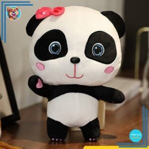 Peluche panda Baby Bus rose