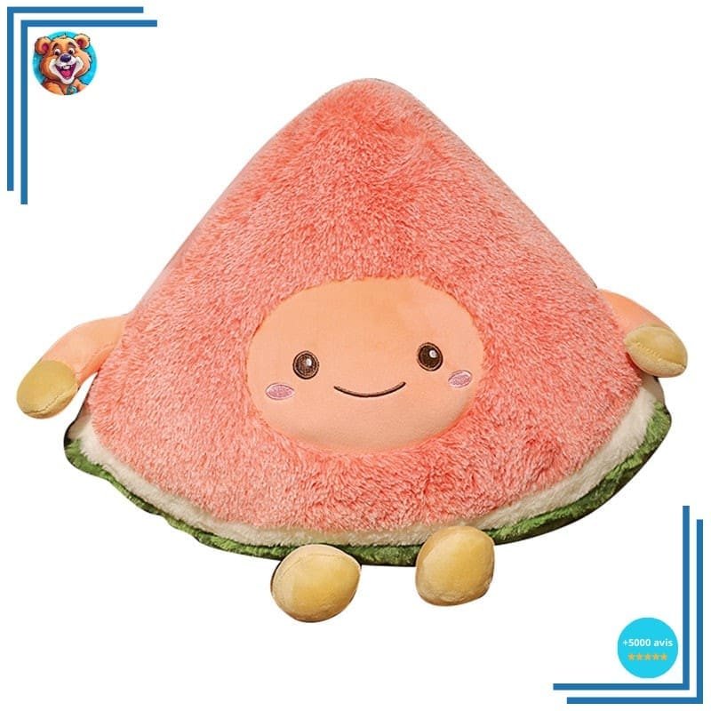 Peluche douce en forme de fruit pastèque