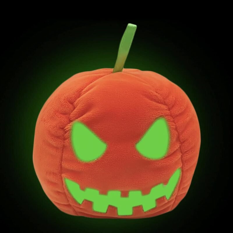 Peluche petite citrouille réversible, fluorescente – Image 5