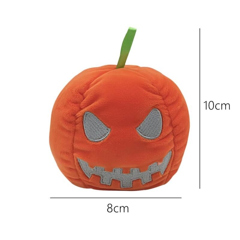 Peluche petite citrouille réversible, fluorescente – Image 4
