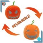 Peluche petite citrouille réversible, fluorescente