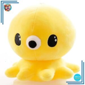 Peluche pieuvre mignonne Kawaii jaune