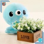 Peluche pieuvre mignonne Kawaii bleue