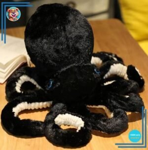 Peluche pieuvre noire trop mignonne