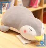 Peluche pingouin manchot gris
