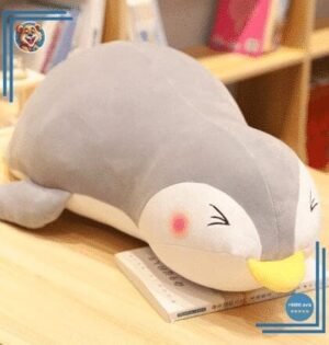 Peluche pingouin manchot gris