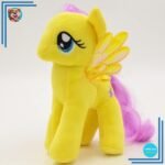 Peluche poupée licorne jaune