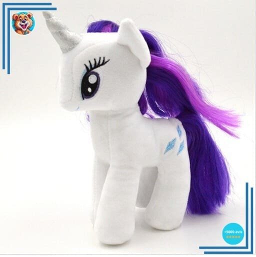 Peluche poupée licorne blanche