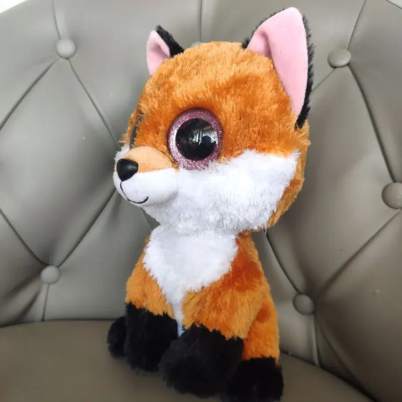 Peluche renard aux grands yeux noirs – Image 4