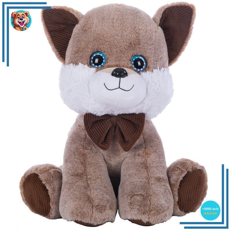 Peluche renard mignonne au yeux bleus – Image 2