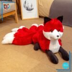 Peluche renard rouge à poil doux