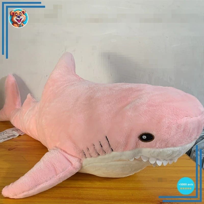 Peluche requin géant rose – Image 3